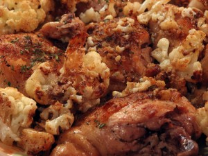 Roasted Chicken and Cauliflower