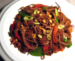 Slow Cooker Asian Pork with Snow Peas and Red Peppers